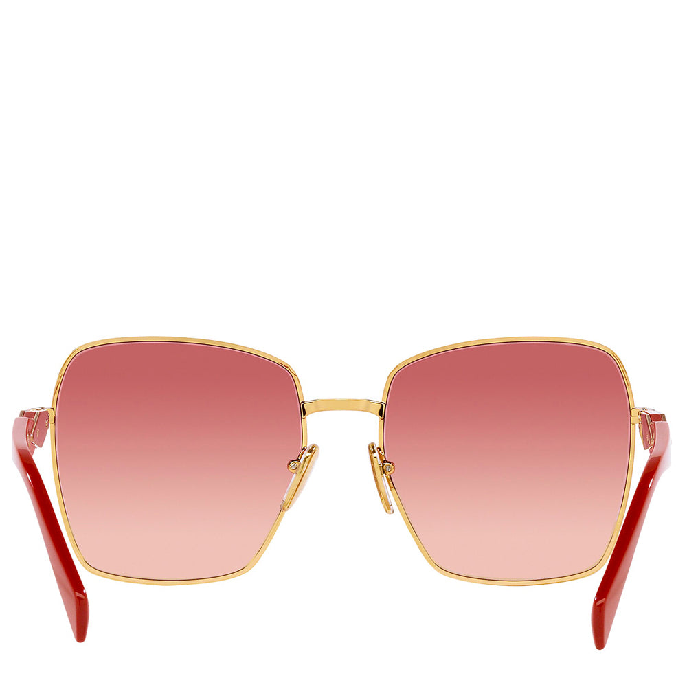 Prada Metal Woman Sunglass Gold and Orange