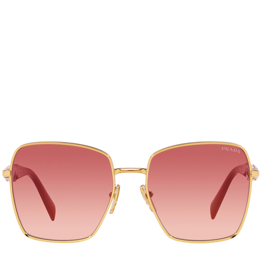 Prada Metal Woman Sunglass Gold and Orange