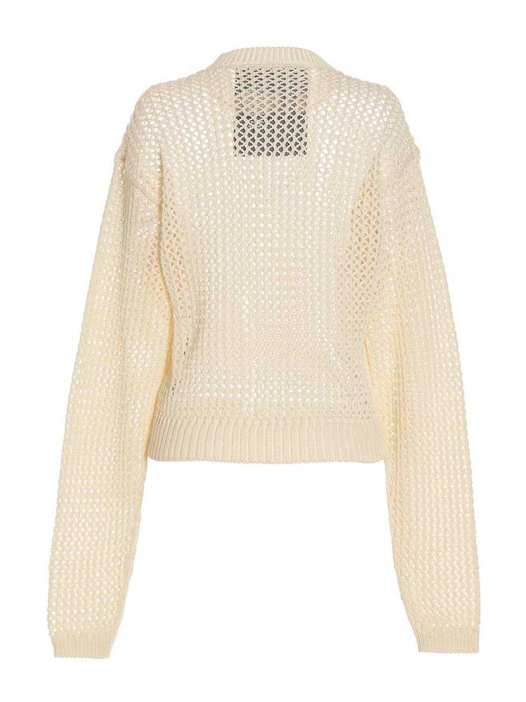 Ramael Open-Knit Bio Cotton Sweater — Cream