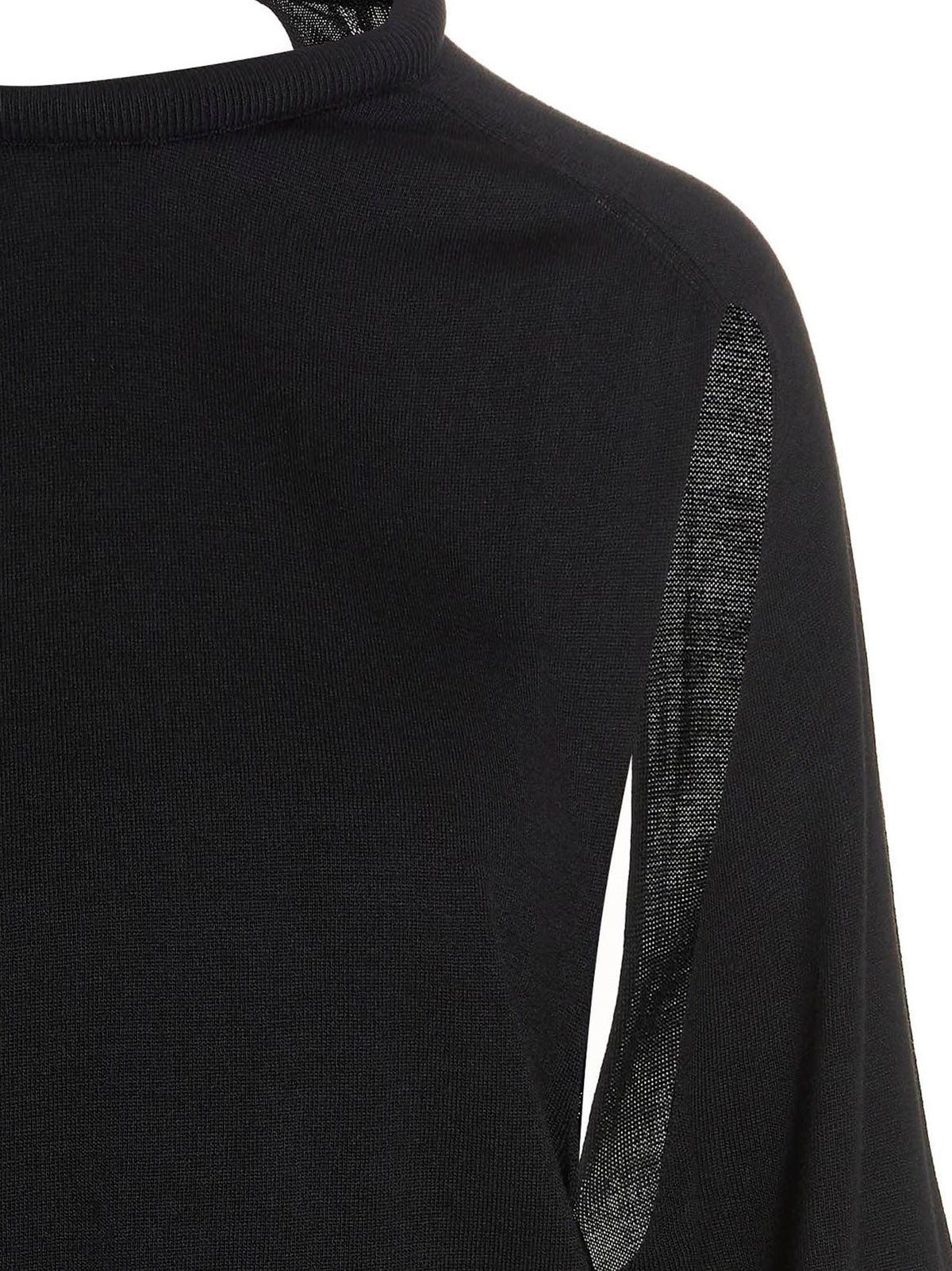 Ramael Cut-Out Insert Sweater — Black