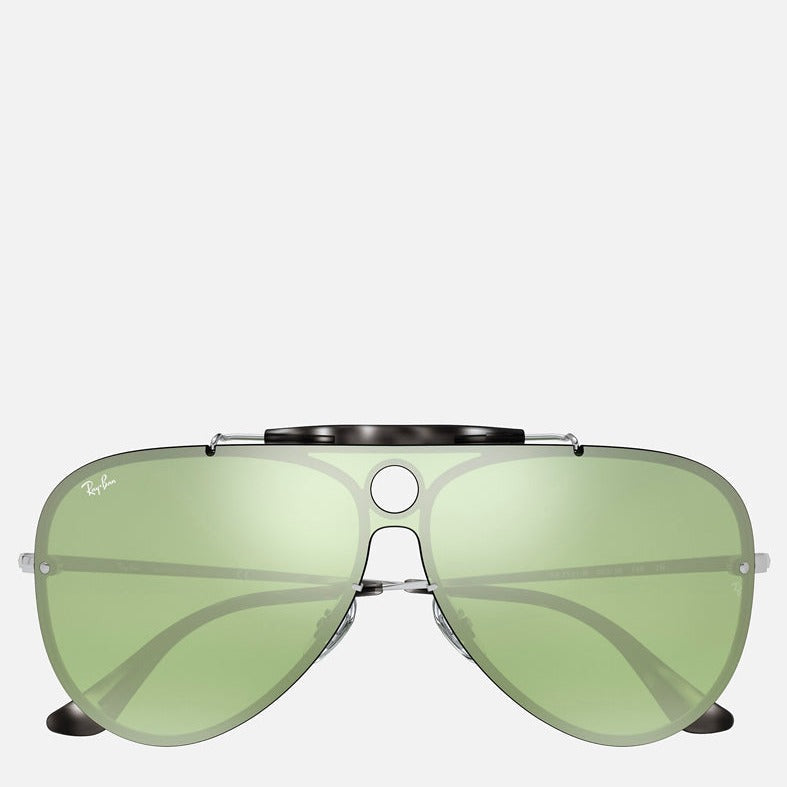 RAY-BAN BLAZE SHOOTER RB3581N SILVER/GREEN
