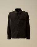 C.P. Company Organic Gabardine Lens Overshirt in Black