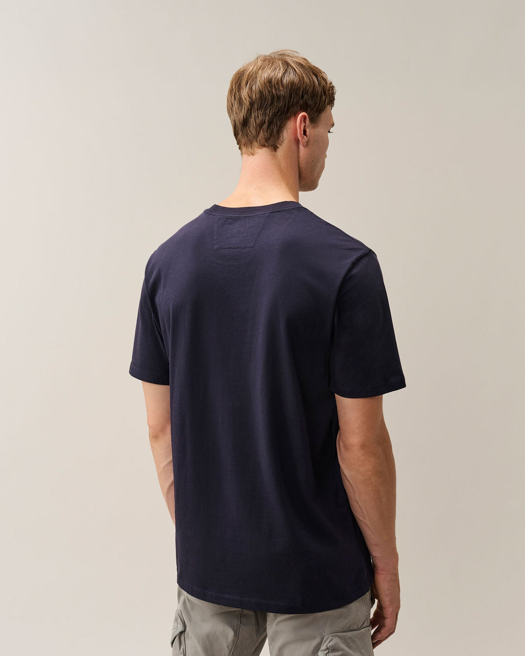 C.P. Company Stitch Block Logo T-Shirt in Navy