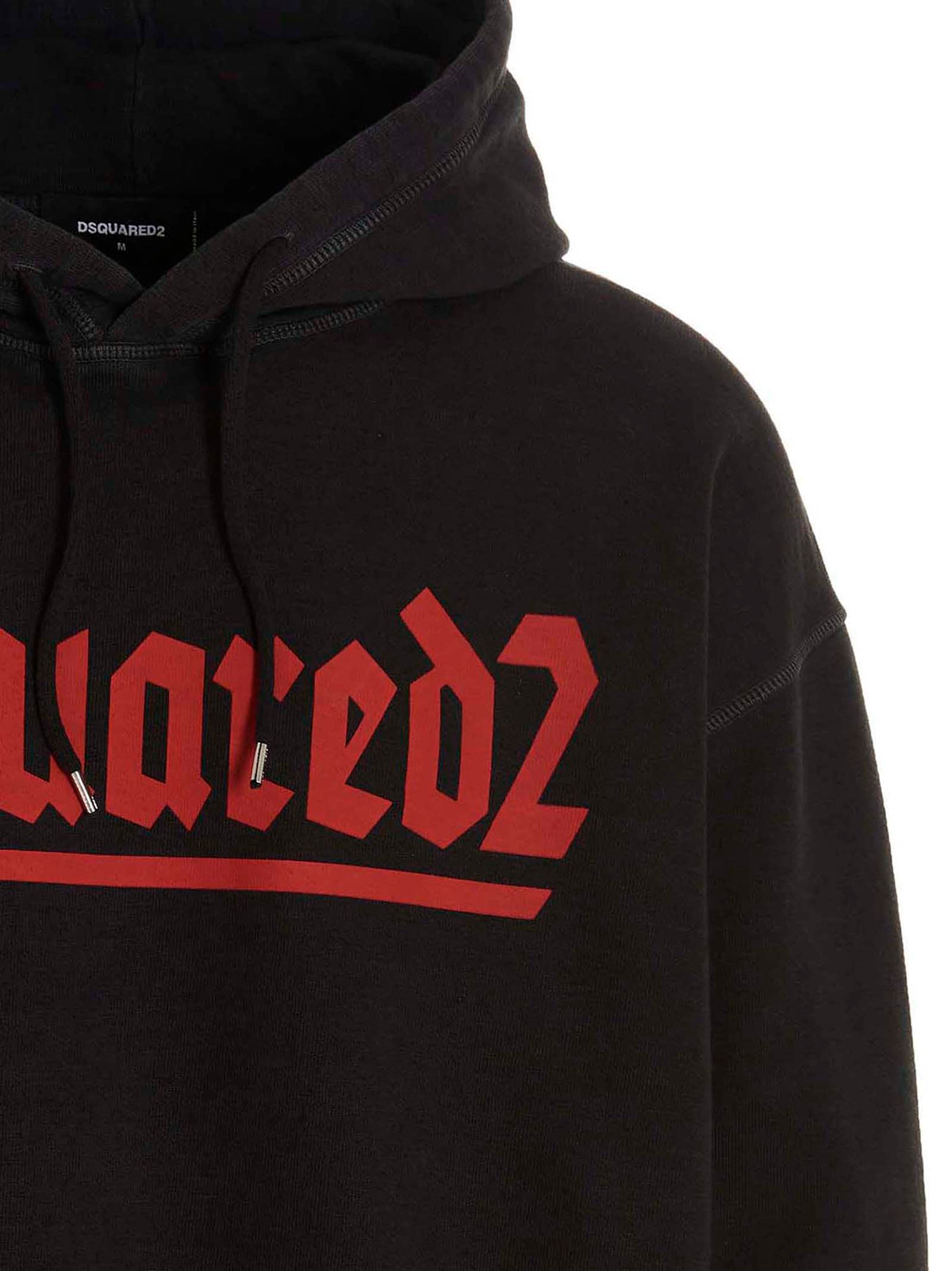 Dsquared2 Logo-Print Cotton Hoodie — Black