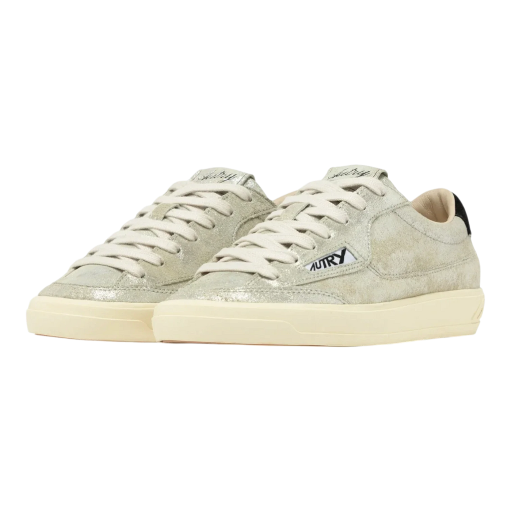 Autry Windscape Low Sneakers Silver & Black Laminated SCLW-ZE01