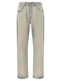 Mm6 Maison Margiela Numeric Signature Deconstructed Jeans — Blue