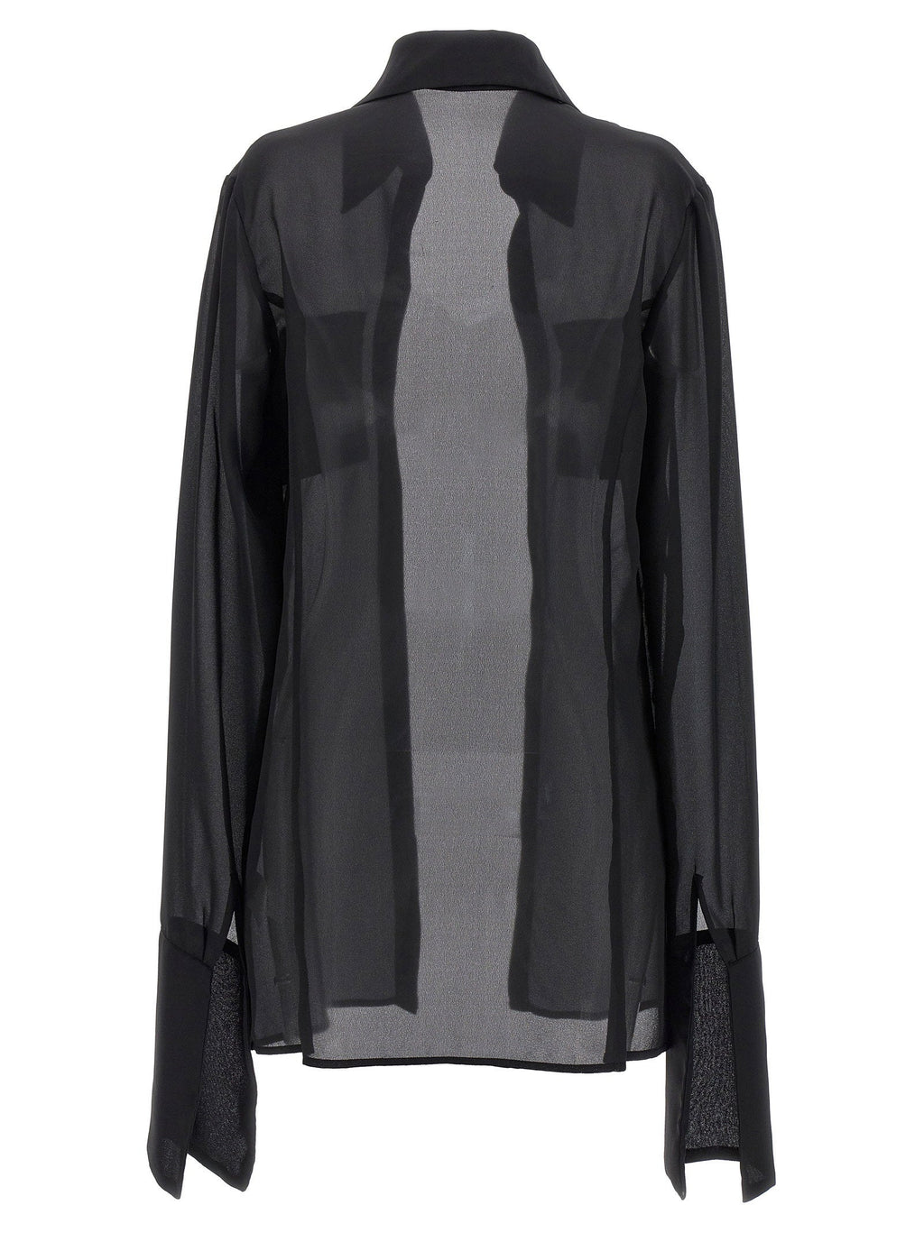 Monot Georgette Shirt — Black