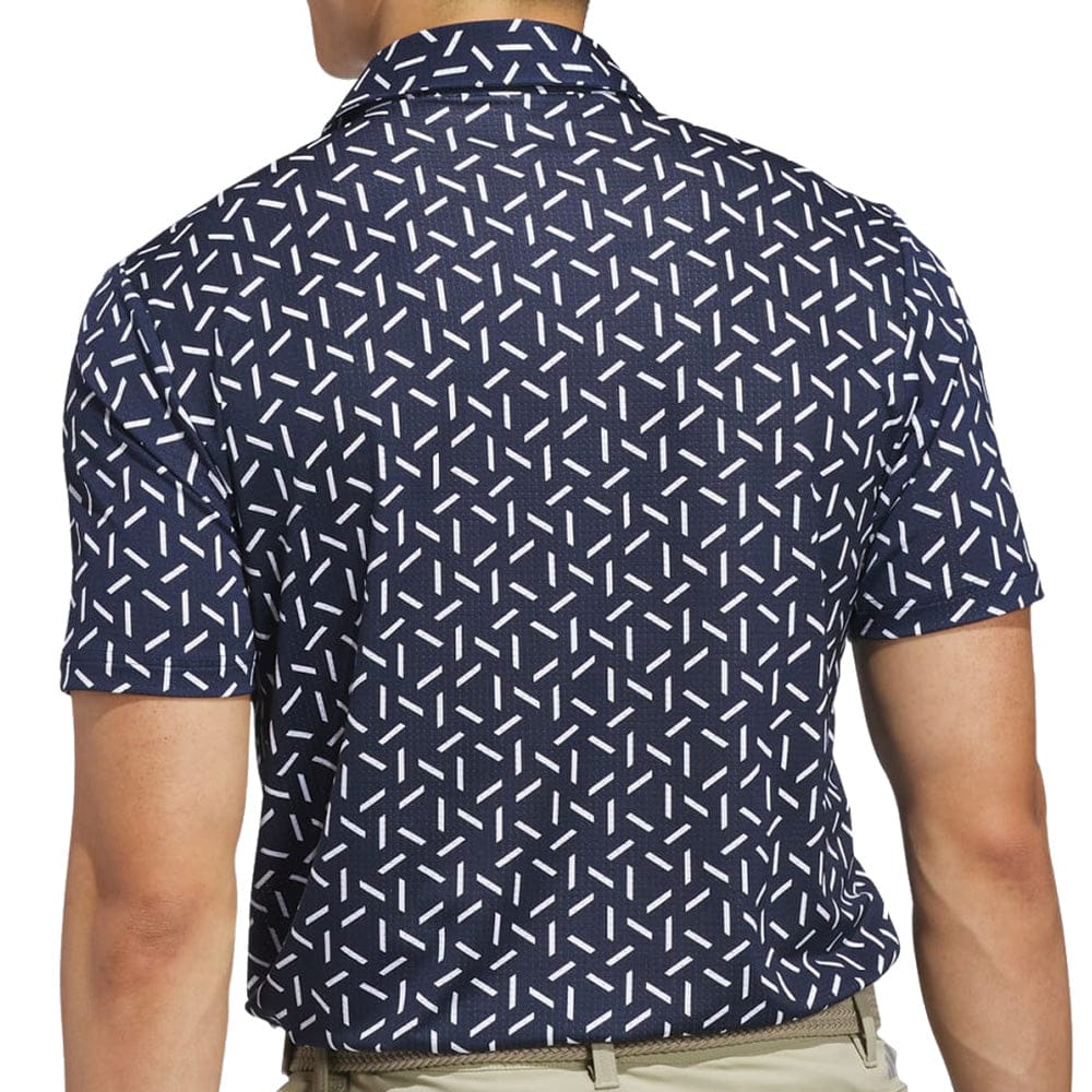 adidas Ultimate365 Mesh Print Climacool Polo - Collegiate Navy