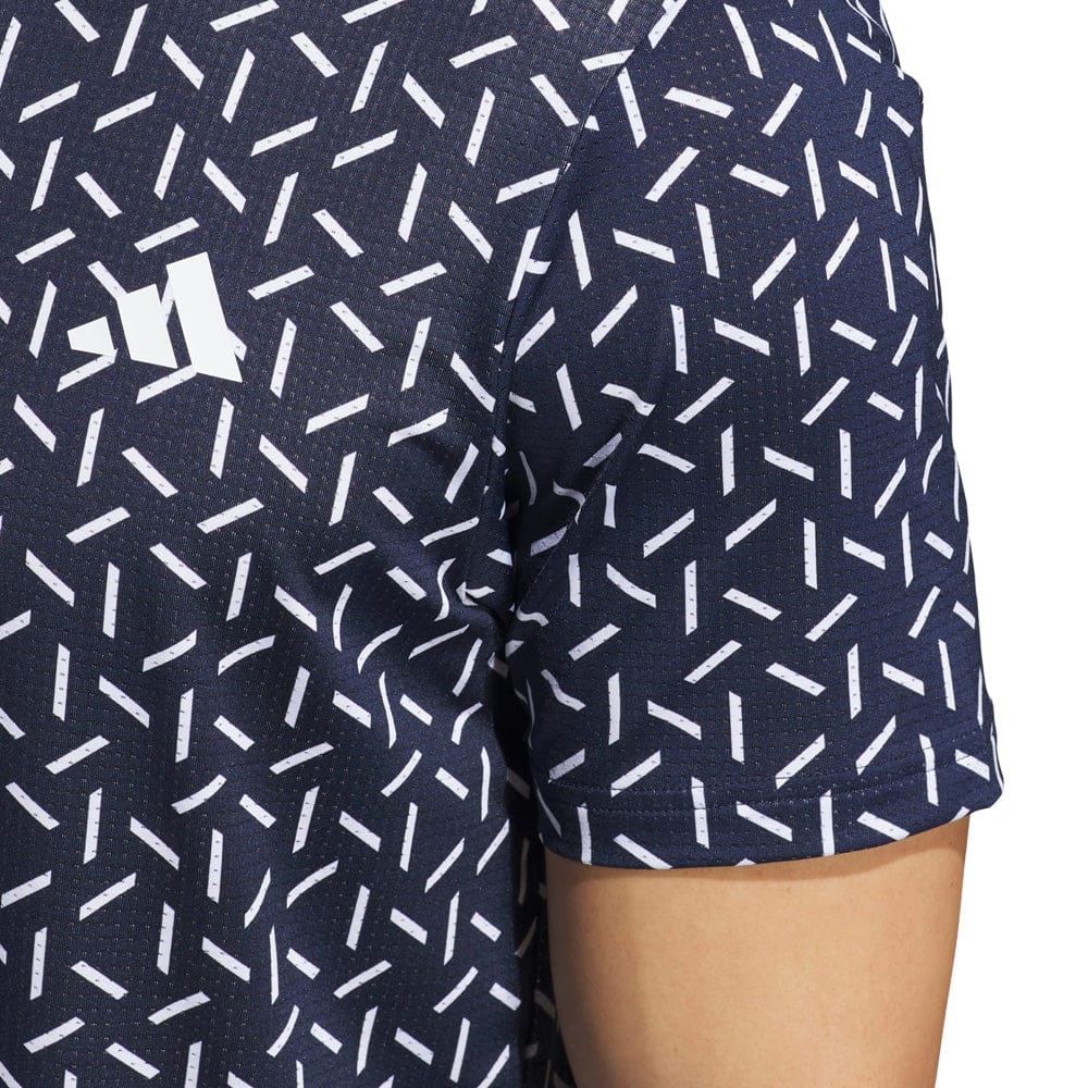 adidas Ultimate365 Mesh Print Climacool Polo - Collegiate Navy
