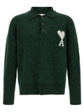 Ami Paris Polo Shirt — Forest Green