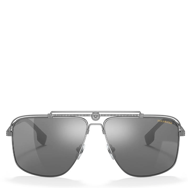 VERSACE VE2242 GUNMETAL W/ POLAR DARK GREY MIRROR SILVER
