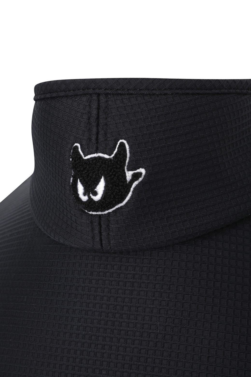 Women Ribbon Wide Visor Black