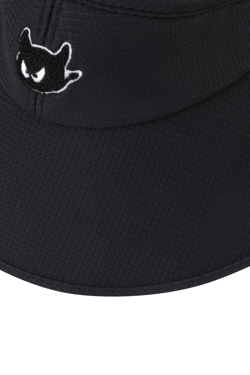 Women Ribbon Wide Visor Black