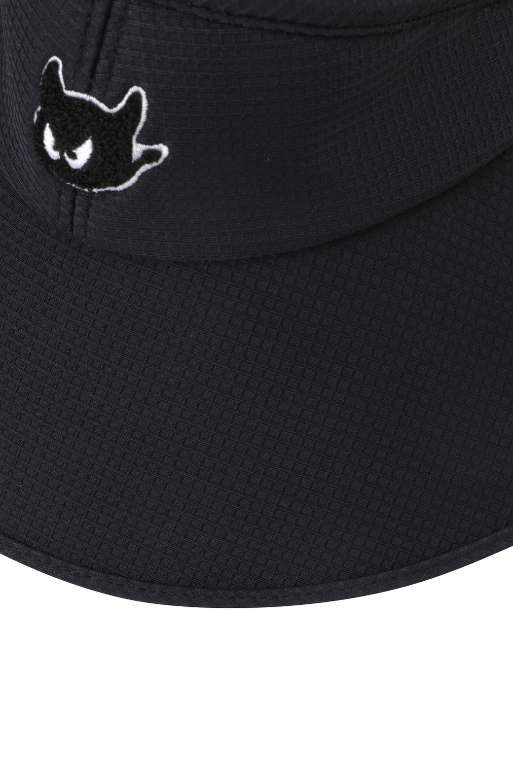 Women Ribbon Wide Visor Black