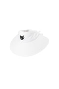 Women Ribbon Wide Visor White