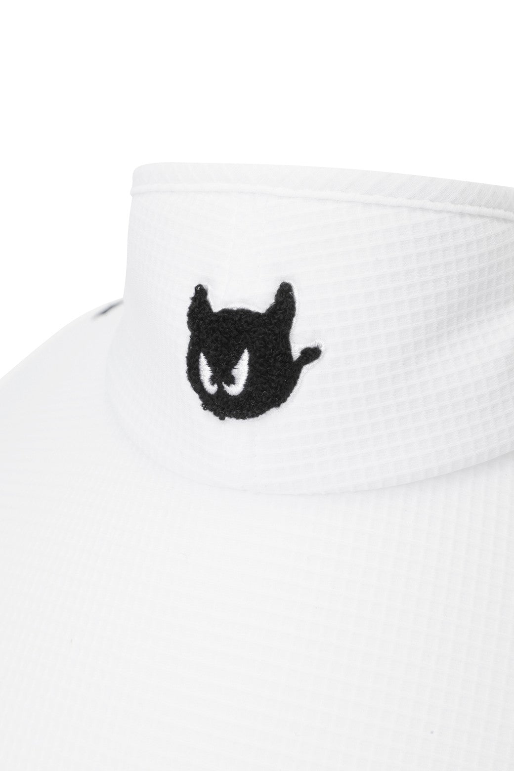 Women Ribbon Wide Visor White