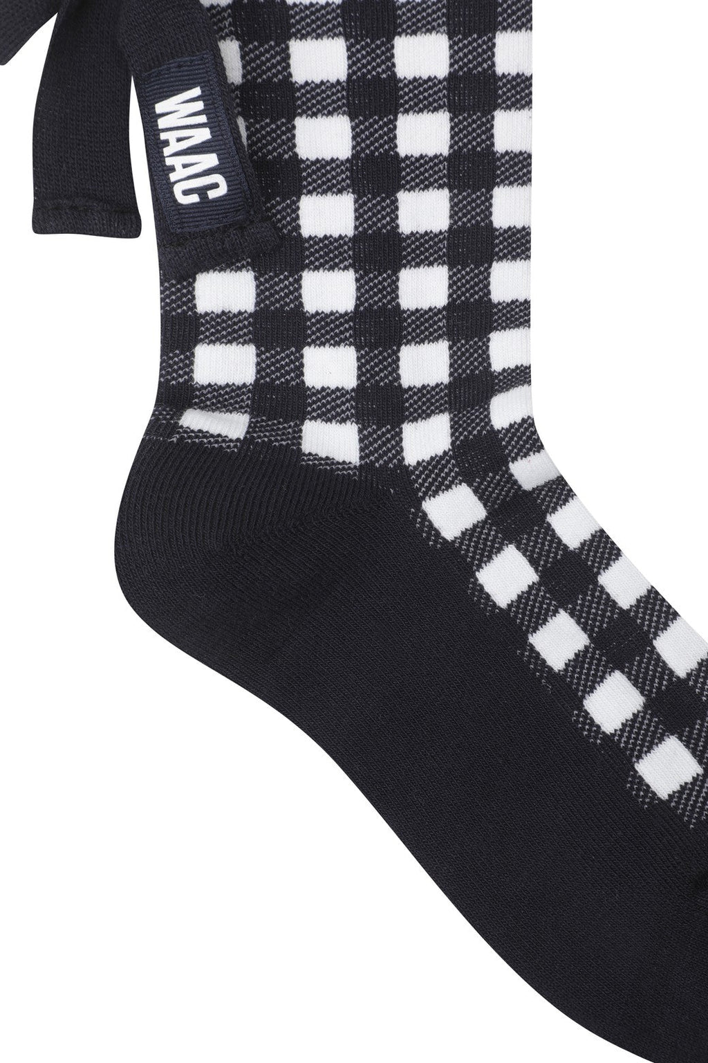 Women's Check Ribbon Socks NAVY