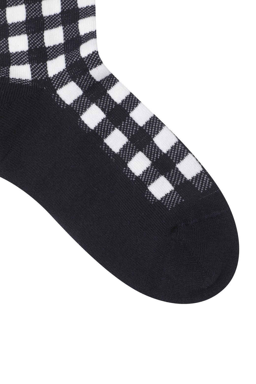 Women's Check Ribbon Socks NAVY