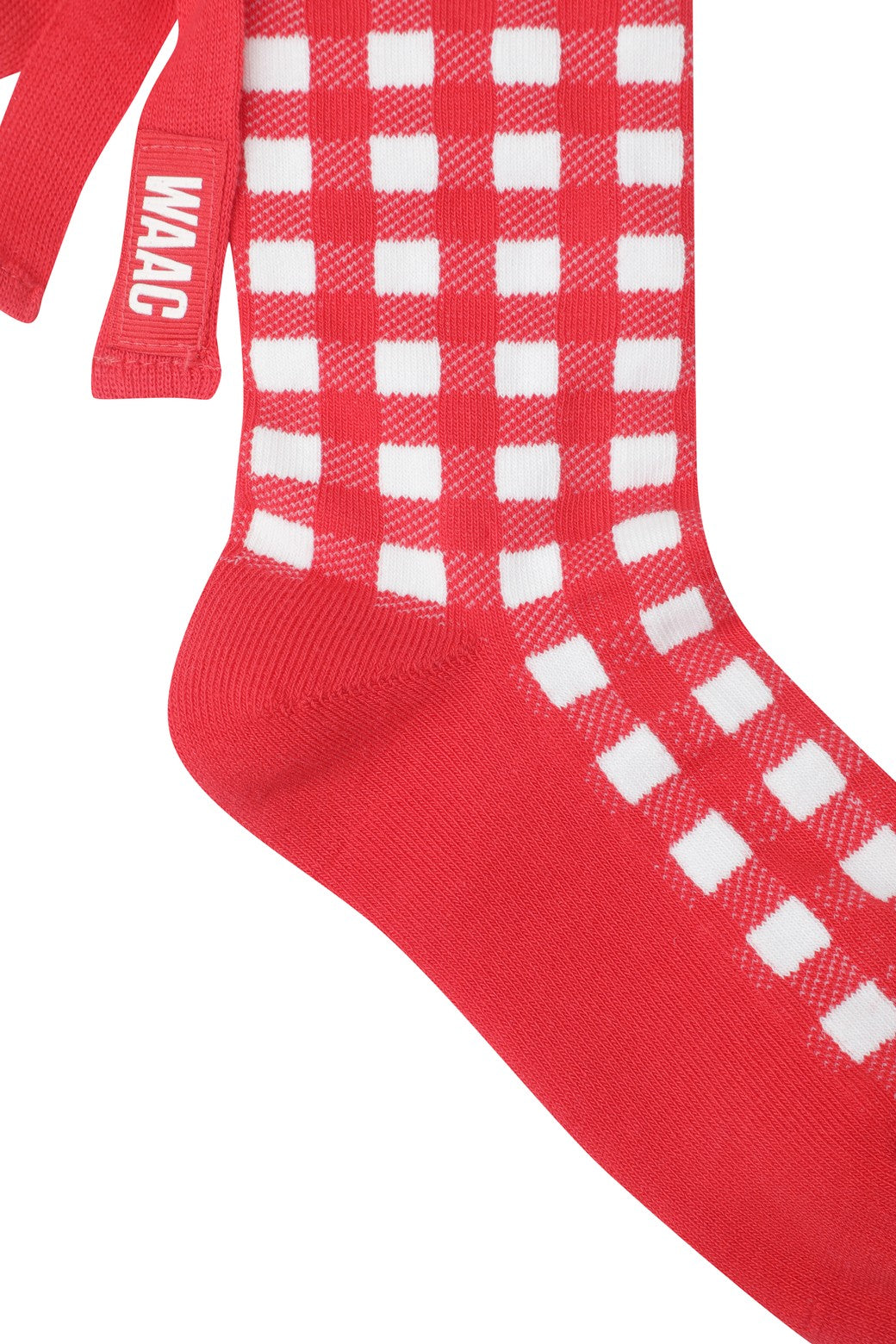 Women's Check Ribbon Socks RED
