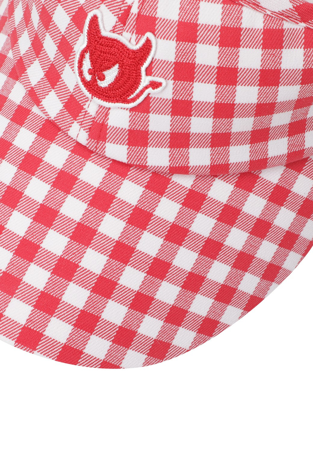 Women's High Top Check Visor RED