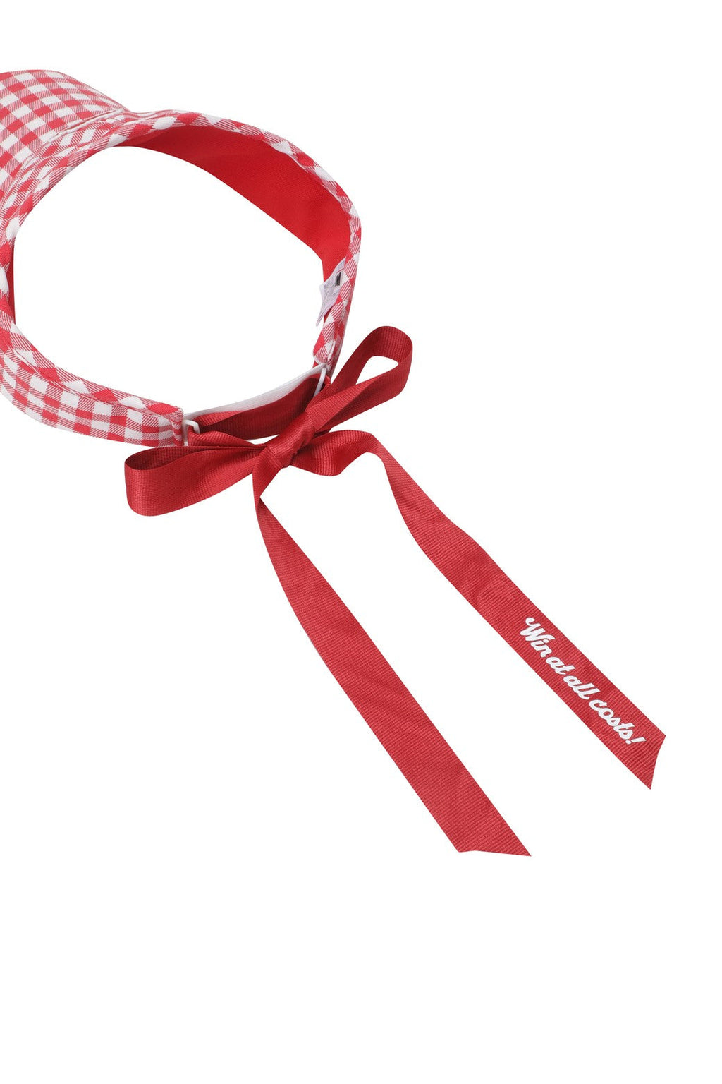 Women's High Top Check Visor RED