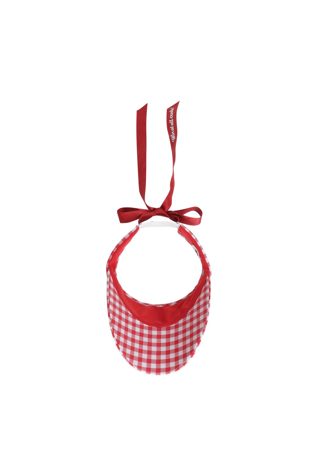 Women's High Top Check Visor RED