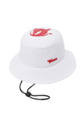 Women's WAACKY Open Back Bucket Hat WHITE