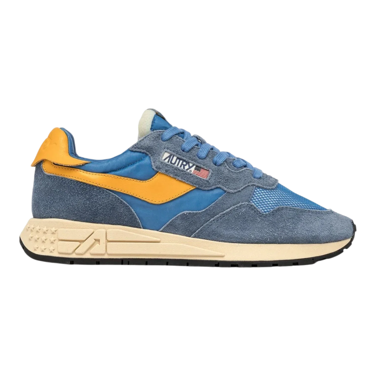 Autry Running Reelwind Low Man Sneakers in Cemble and Gold Fushion Nylon And Suede Men WWLM-UT02