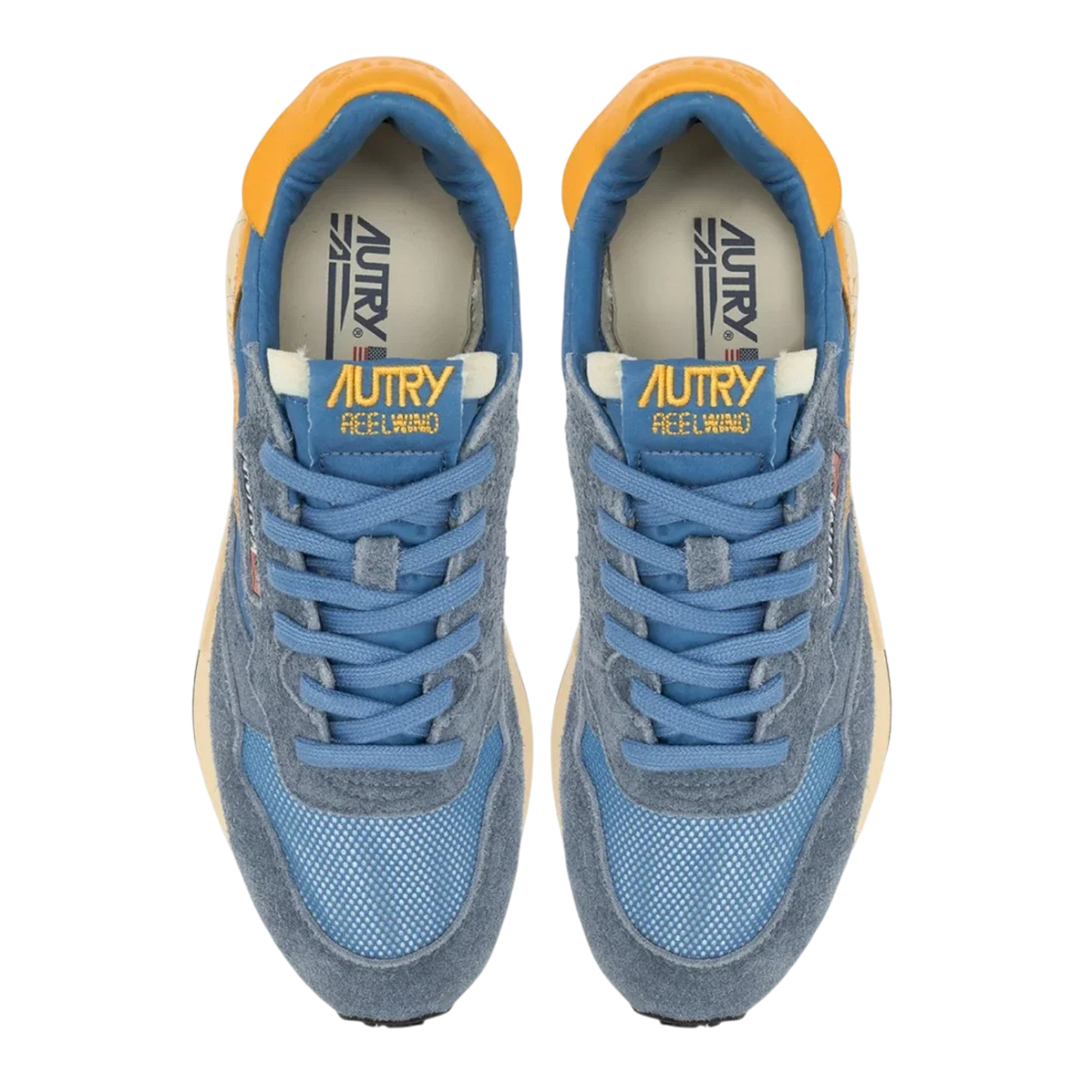 Autry Running Reelwind Low Man Sneakers in Cemble and Gold Fushion Nylon And Suede Men WWLM-UT02