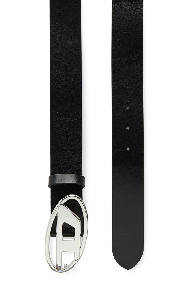 B-1dr W Belt with D logo buckle Black