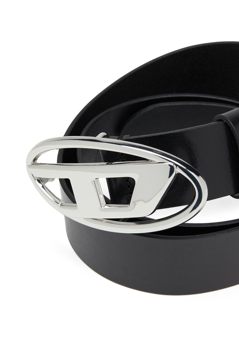 B-1dr W Belt with D logo buckle Black