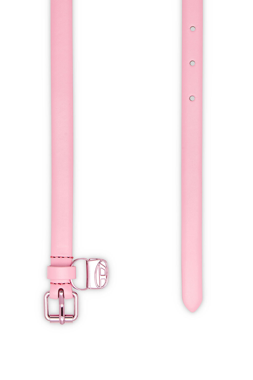 B-Charm Hip Slim leather belt with 1DR bag charm Pink