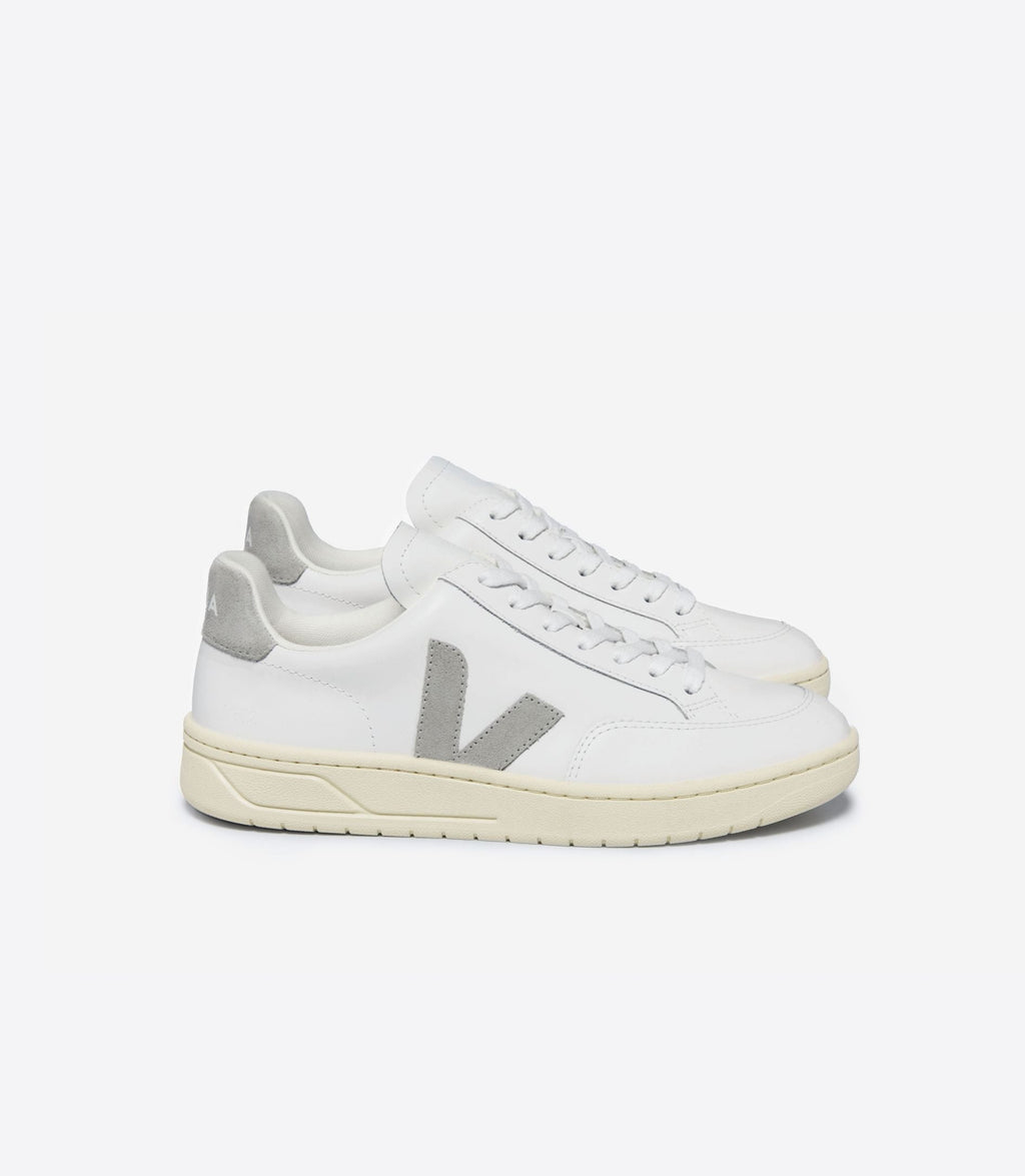 Women's V-12 LEATHER WHITE LIGHT GREY