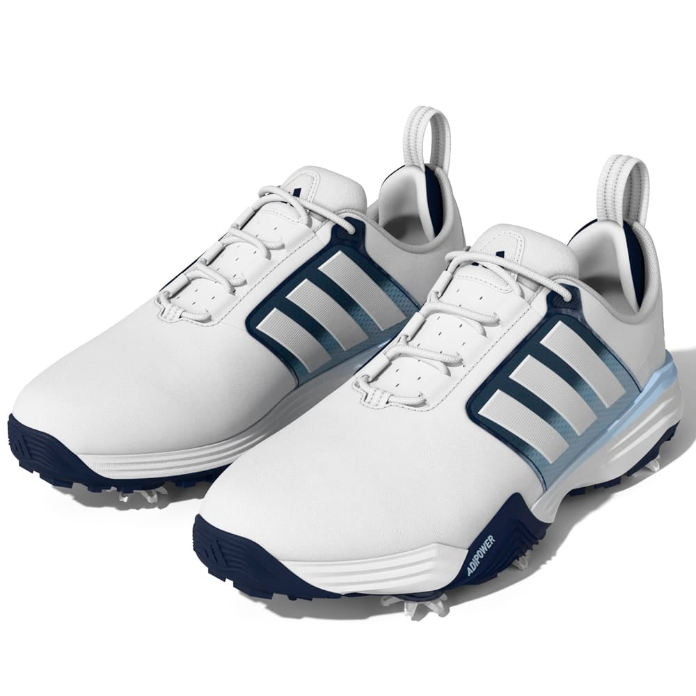 adidas Adipower 26 Waterproof Spiked Shoes - Footwear White/Collegiate Navy/Crystal Sky