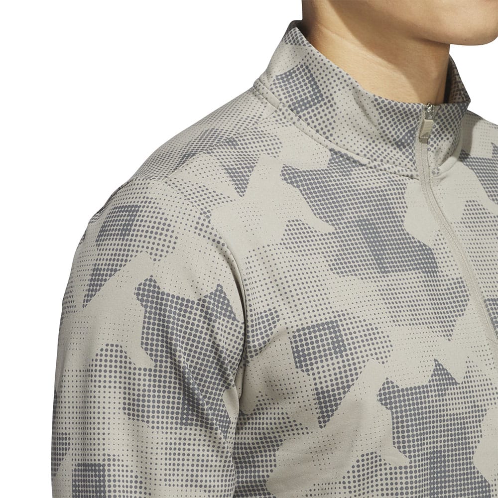 adidas Go-To Printed 1/4 Zip Pullover - Putty Beige