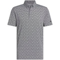 adidas Go-To Printed Stripe Polo Shirt - Grey Three Mel/Black