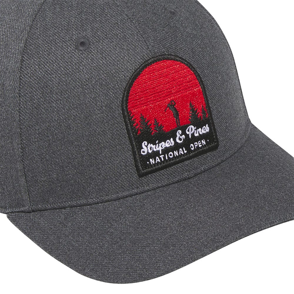 adidas High Crown Stripes and Pines Waterproof Cap - Dark Grey Heather