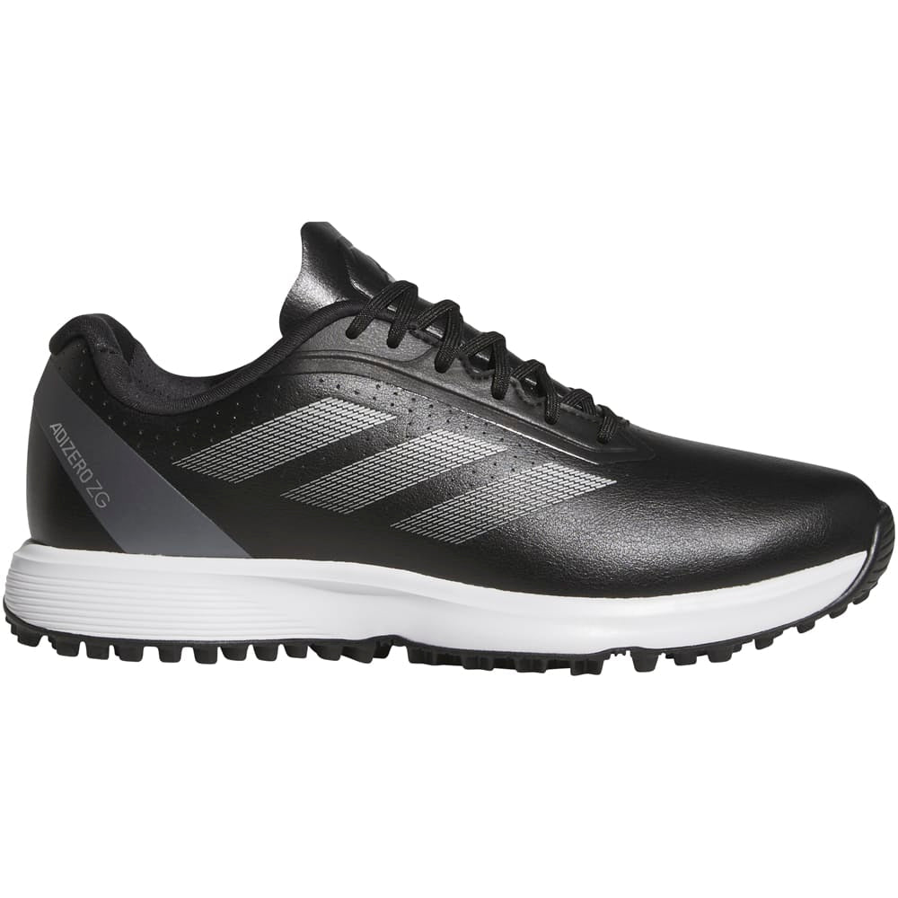 adidas Jr Adizero ZG Spikeless Waterproof Shoes - Core Black/Silver Metallic/Iron Metallic