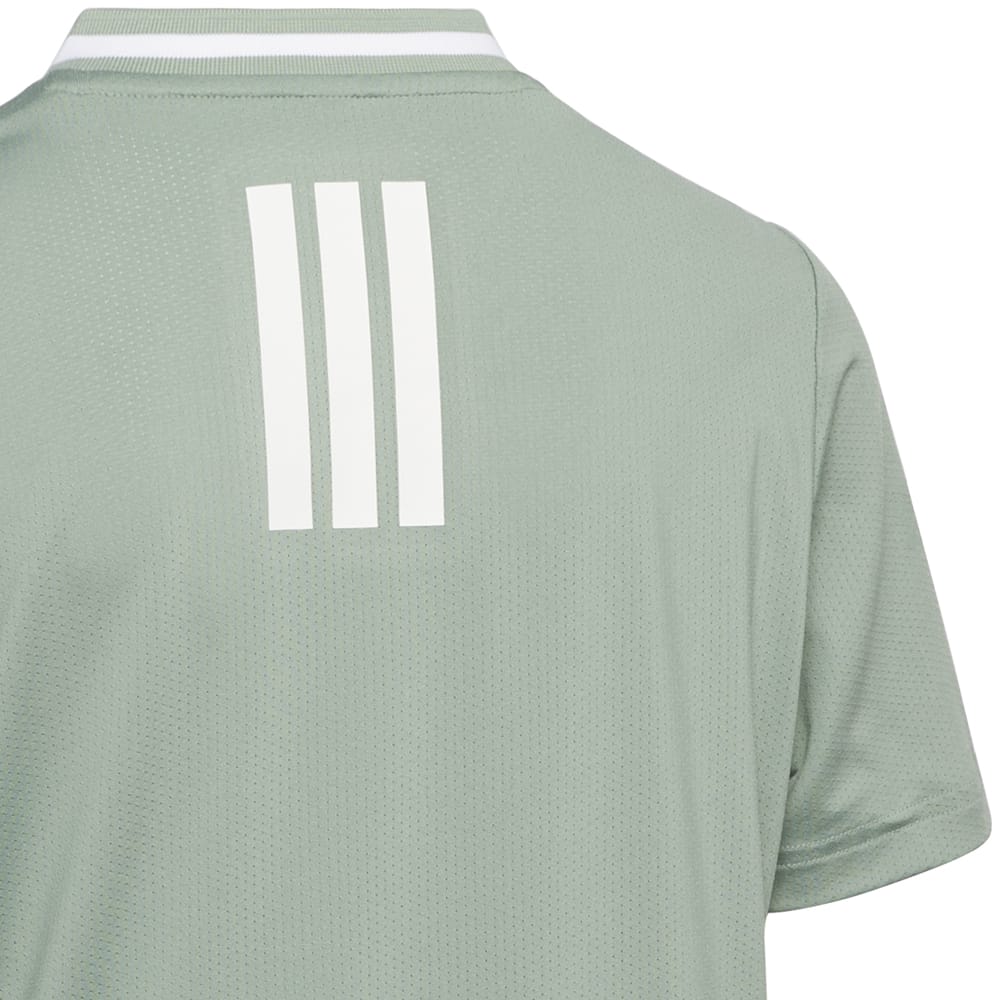 adidas Jr Sport Collar Polo Shirt - Silver Green