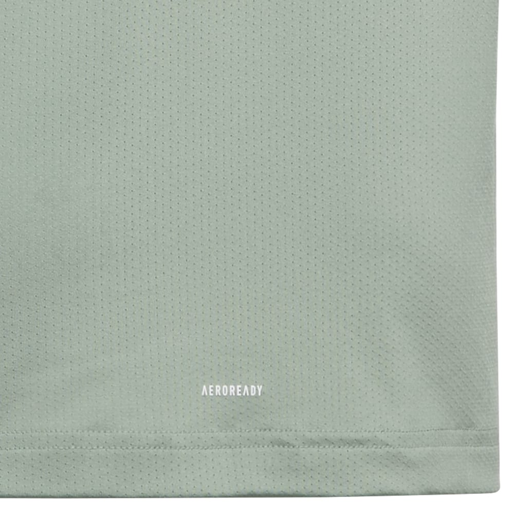 adidas Jr Sport Collar Polo Shirt - Silver Green