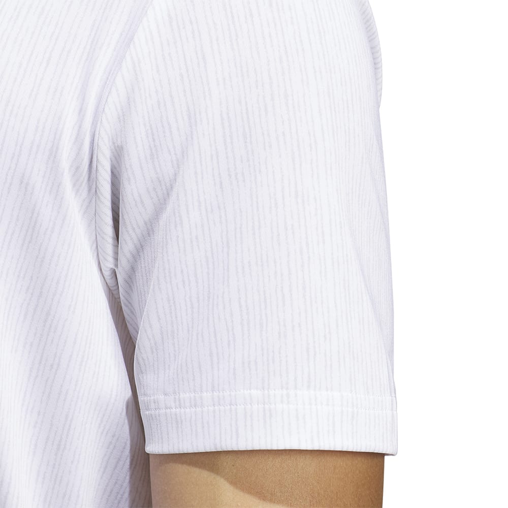adidas Sport Stripe Polo Shirt - White/Grey Two