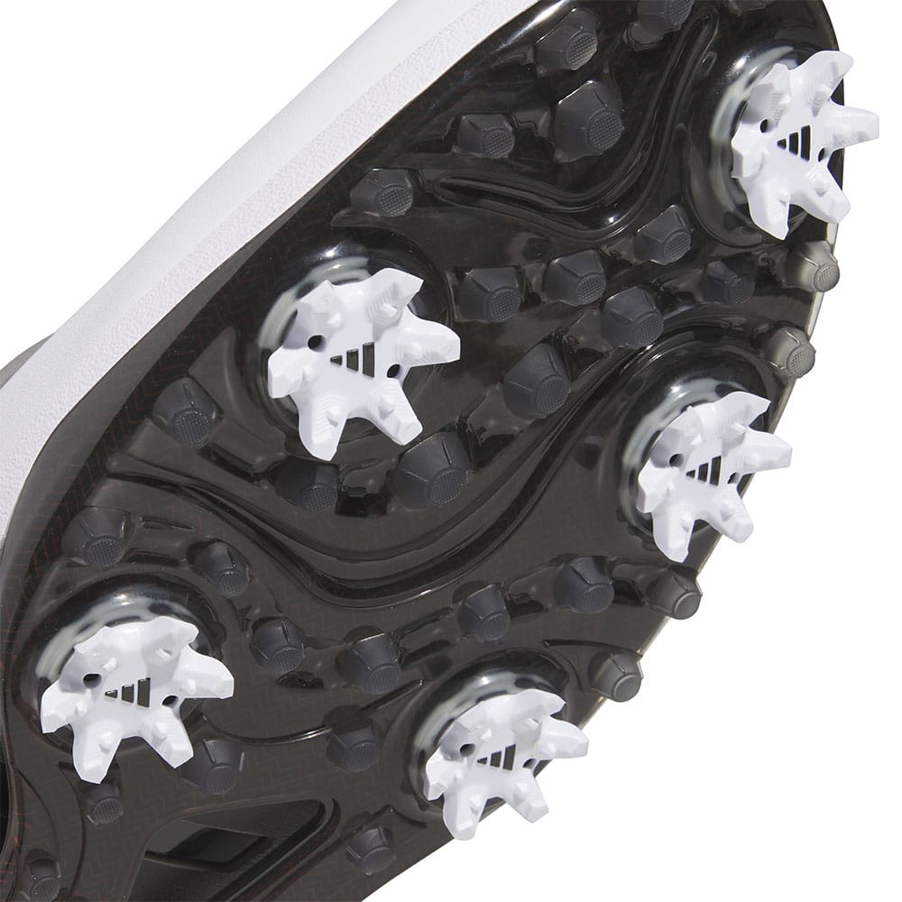adidas Tour360 24 Spiked Waterproof Shoes - White/Core Black/Lucid Red
