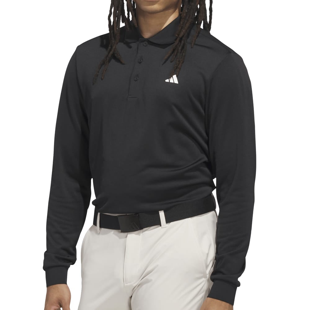 adidas Ultimate365 Cold.rdy Long Sleeve Polo Shirt - Black