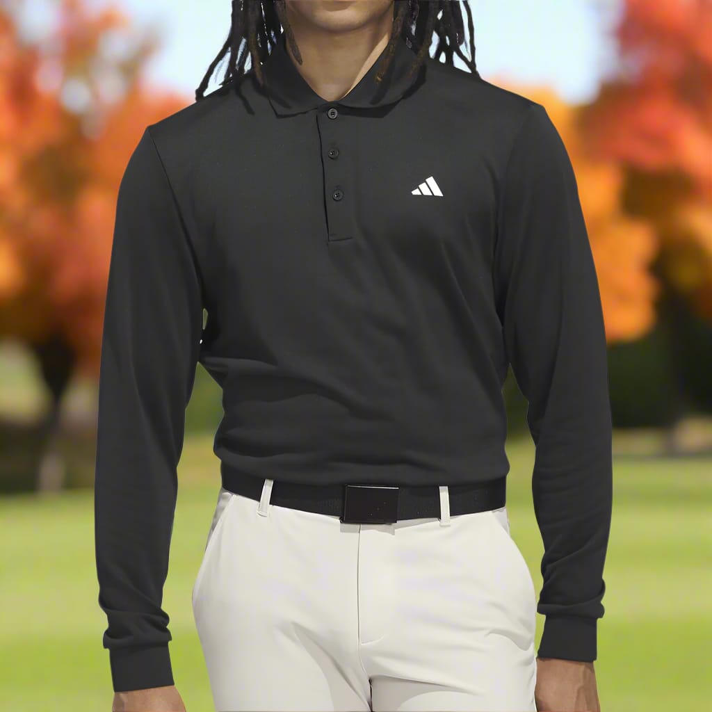 adidas Ultimate365 Cold.rdy Long Sleeve Polo Shirt - Black
