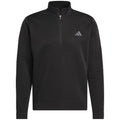 adidas Ultimate365 DWR Textured 1/4 Zip Chest Logo Sweatshirt - Black