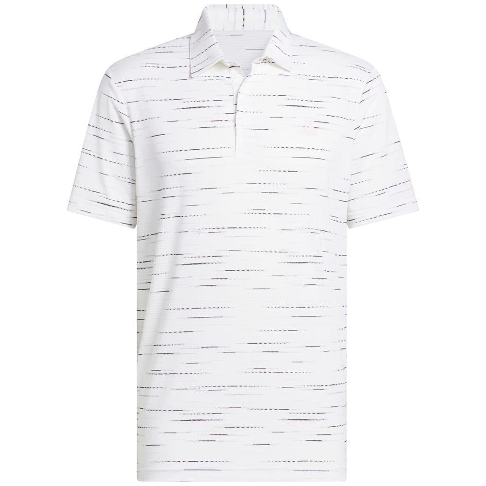 adidas Ultimate365 Mesh Glimmer Print Polo Shirt - Clear Pink