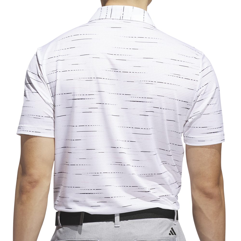 adidas Ultimate365 Mesh Glimmer Print Polo Shirt - Clear Pink