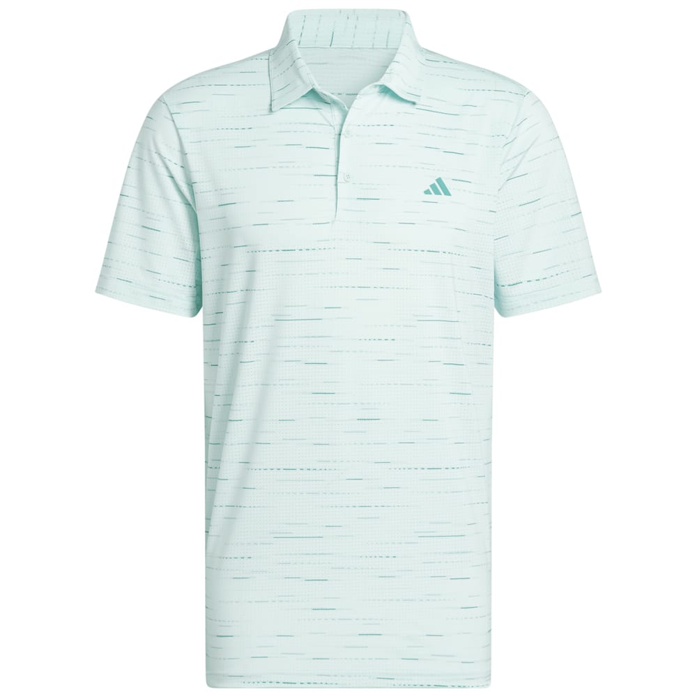 adidas Ultimate365 Mesh Glimmer Print Polo Shirt - Semi Flash Aqua