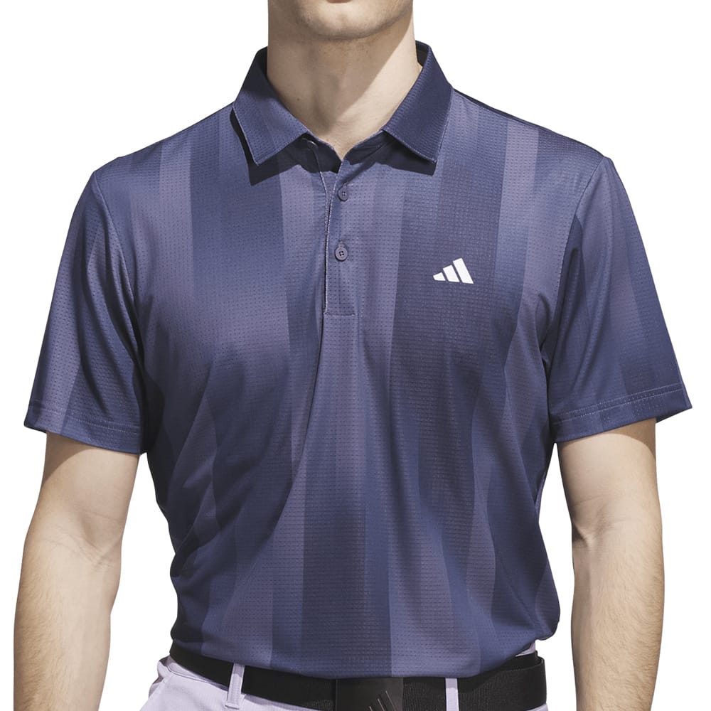 adidas Ultimate365 Mesh Radiant Print Polo Shirt - Preloved Violet/Collegiate Navy