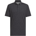 adidas Ultimate365 Micro Argyle Polo Shirt - Black/Carbon